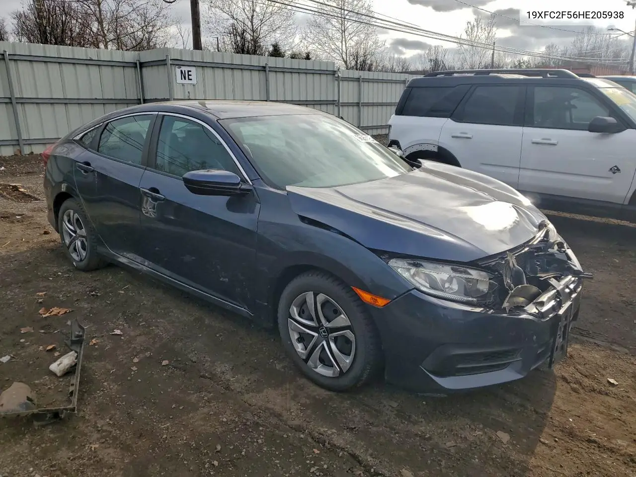 19XFC2F56HE205938 2017 Honda Civic Lx