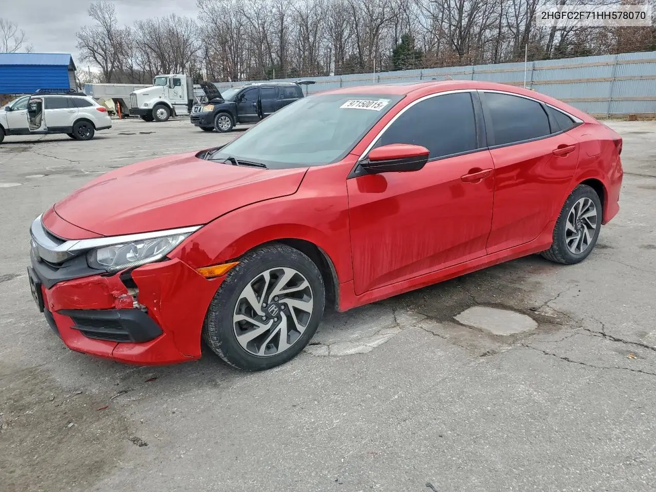 2HGFC2F71HH578070 2017 Honda Civic Ex