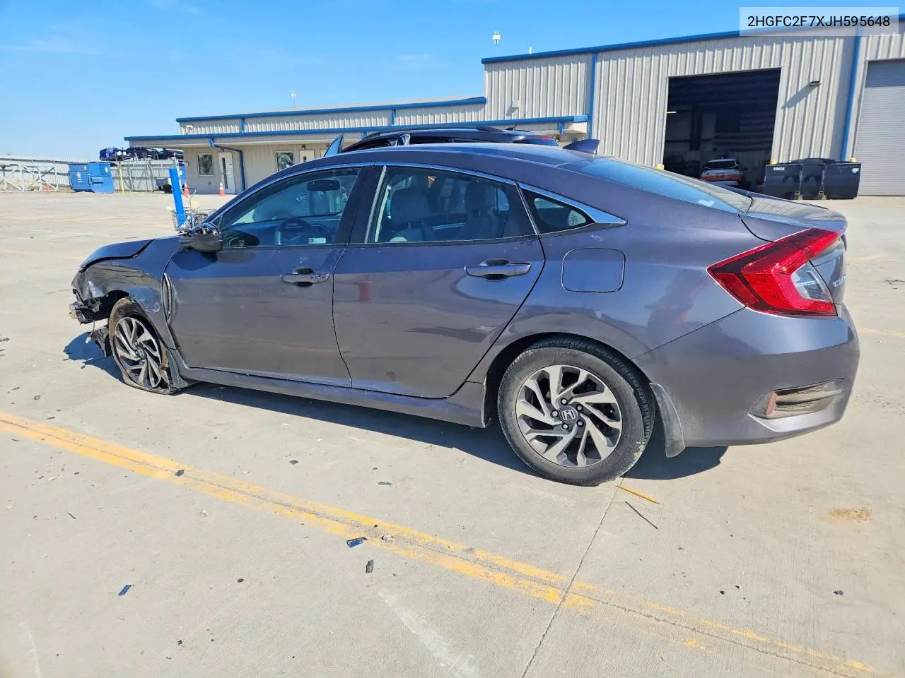 2HGFC2F7XJH595648 2018 Honda Civic Ex