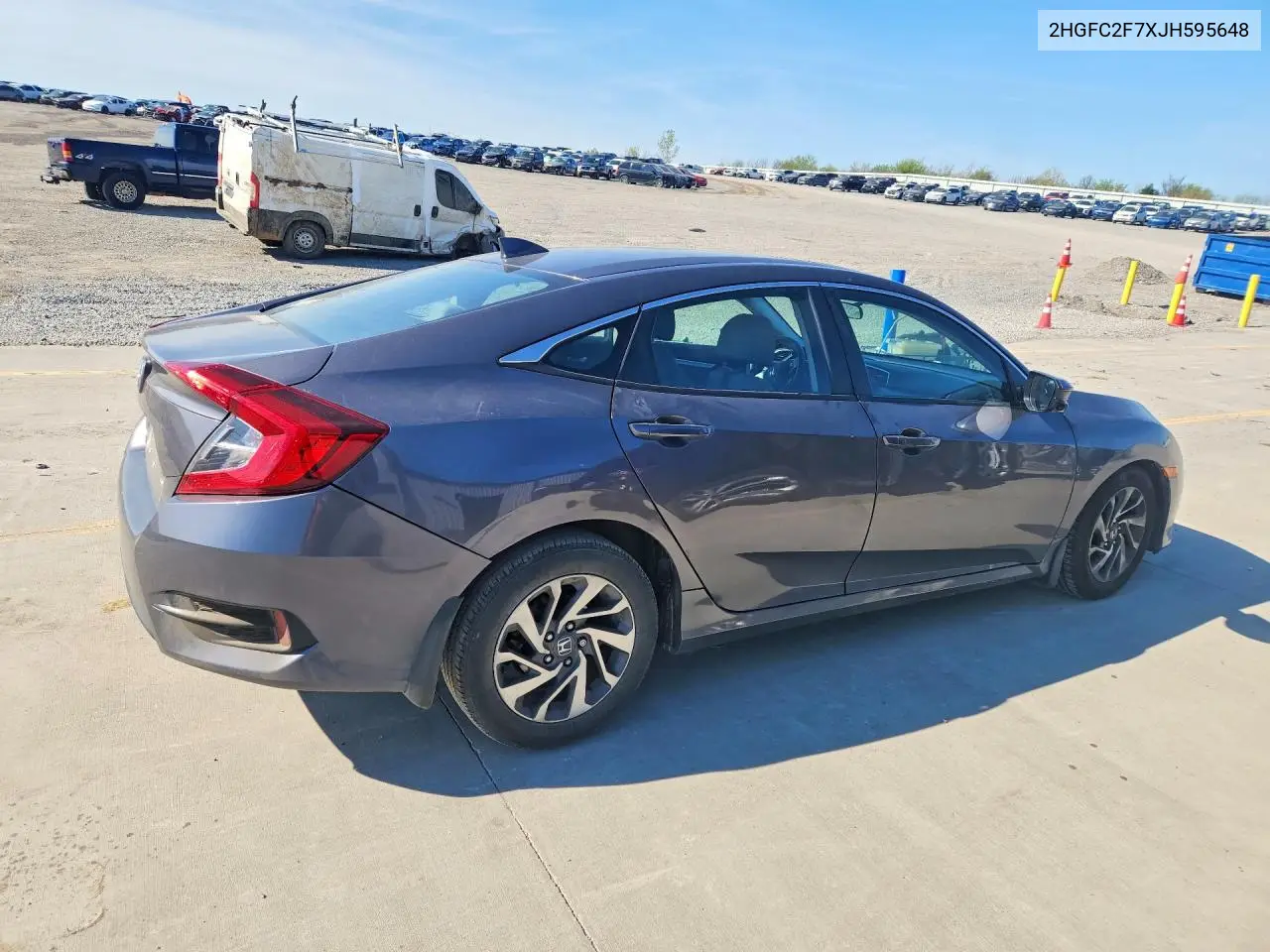 2HGFC2F7XJH595648 2018 Honda Civic Ex