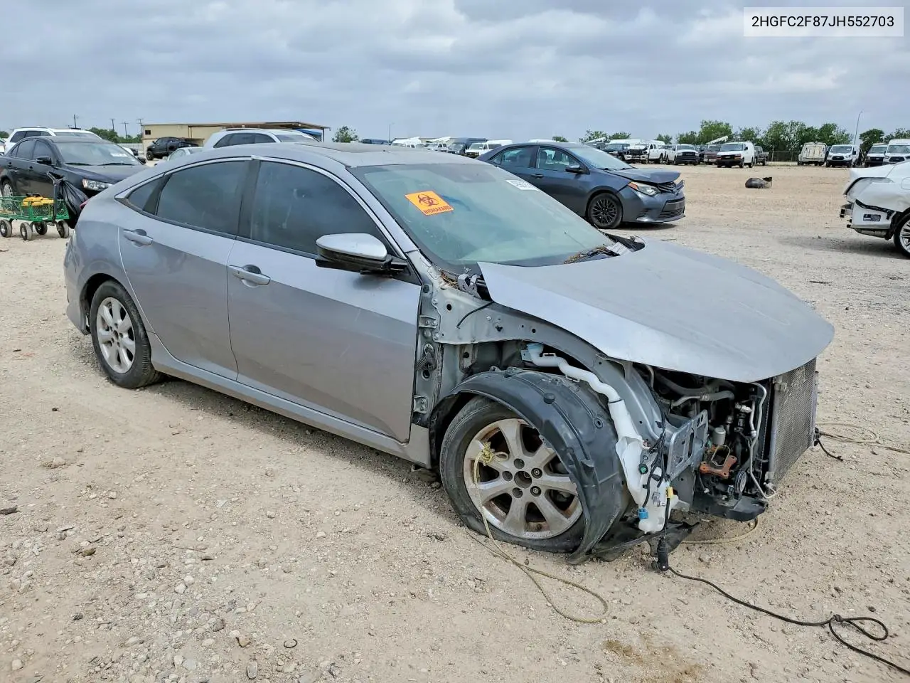 2HGFC2F87JH552703 2018 Honda Civic Ex
