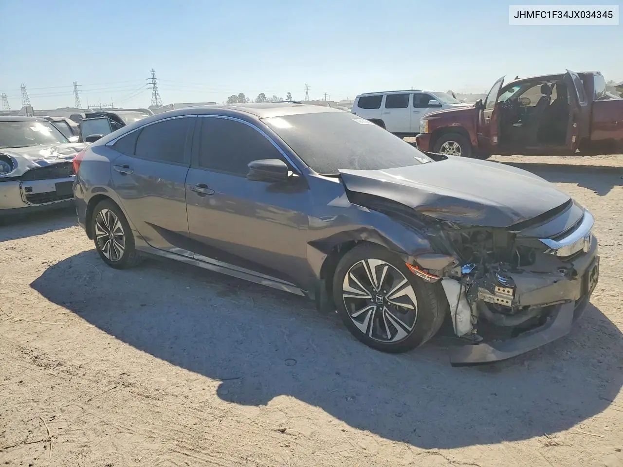 JHMFC1F34JX034345 2018 Honda Civic Ex