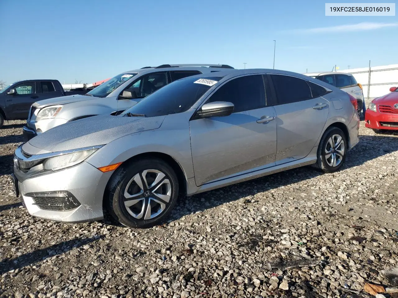 19XFC2E58JE016019 2018 Honda Civic Lx