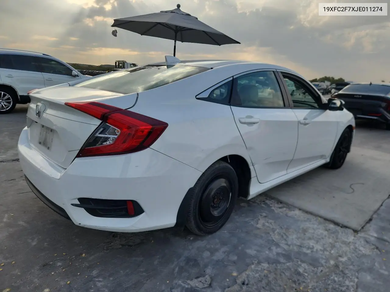 19XFC2F7XJE011274 2018 Honda Civic Ex