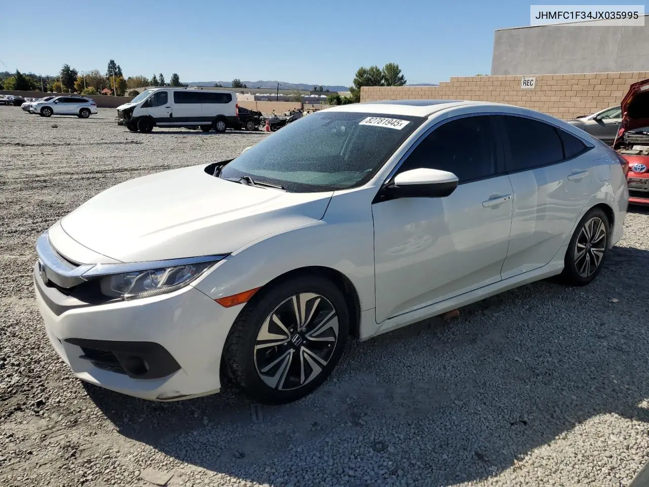 JHMFC1F34JX035995 2018 Honda Civic Ex