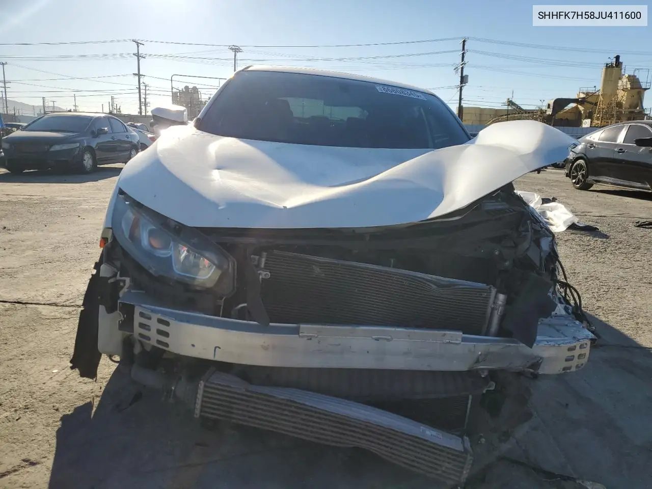 SHHFK7H58JU411600 2018 Honda Civic Ex
