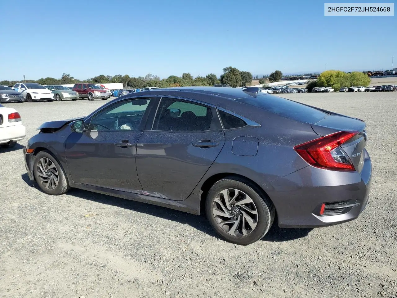 2HGFC2F72JH524668 2018 Honda Civic Ex