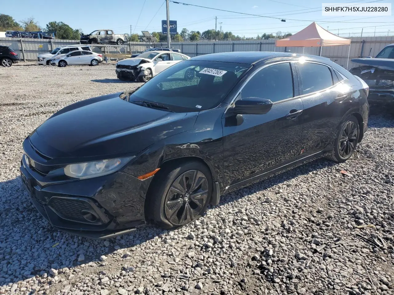 SHHFK7H5XJU228280 2018 Honda Civic Ex