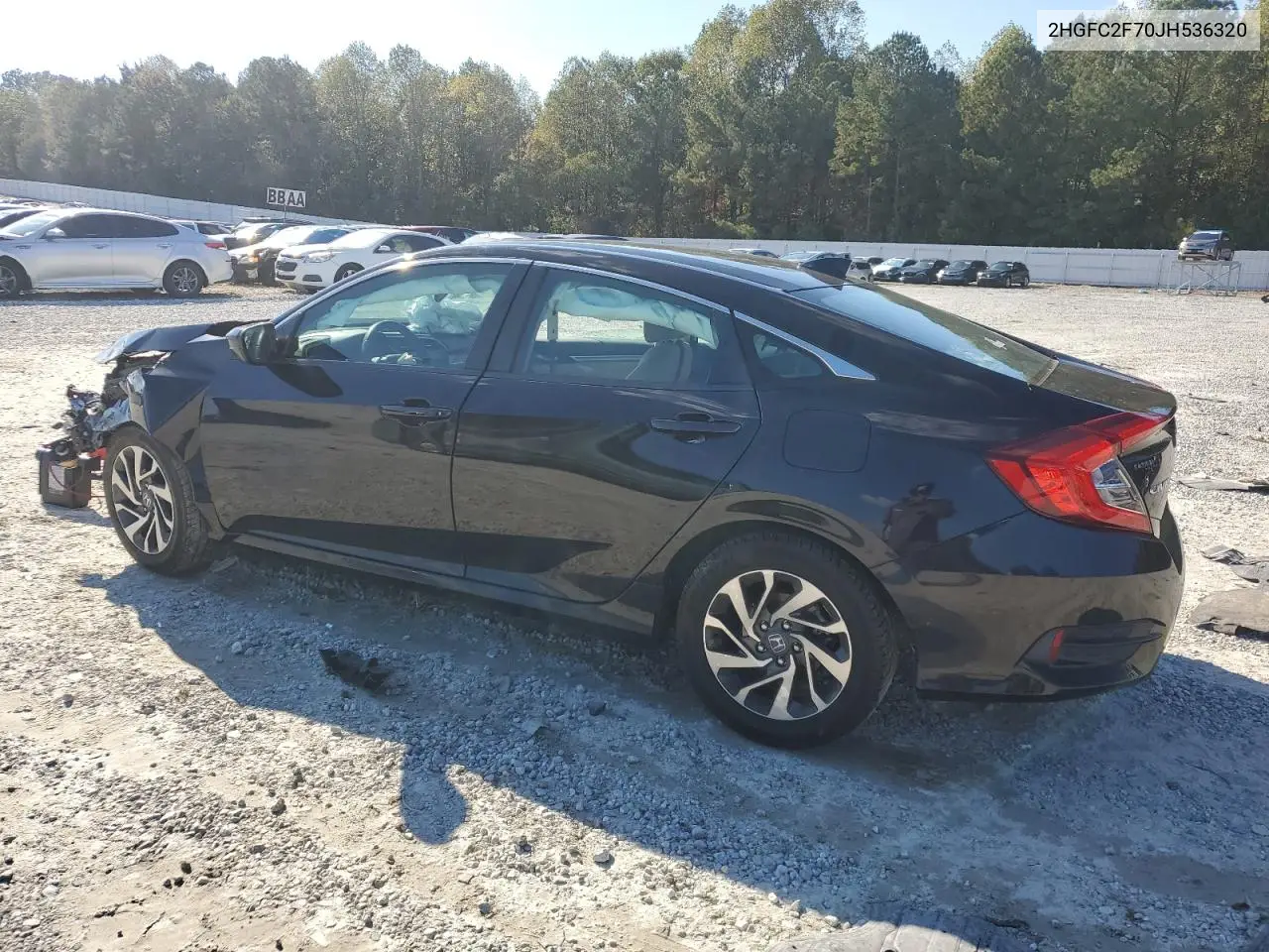 2HGFC2F70JH536320 2018 Honda Civic Ex