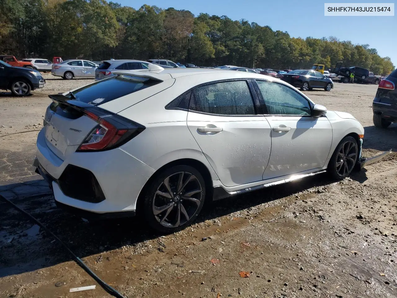 SHHFK7H43JU215474 2018 Honda Civic Sport