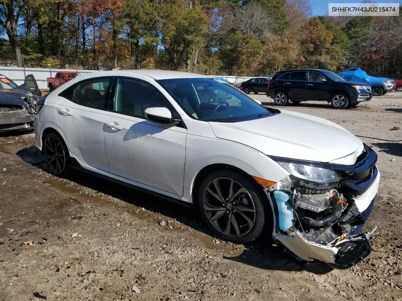 SHHFK7H43JU215474 2018 Honda Civic Sport
