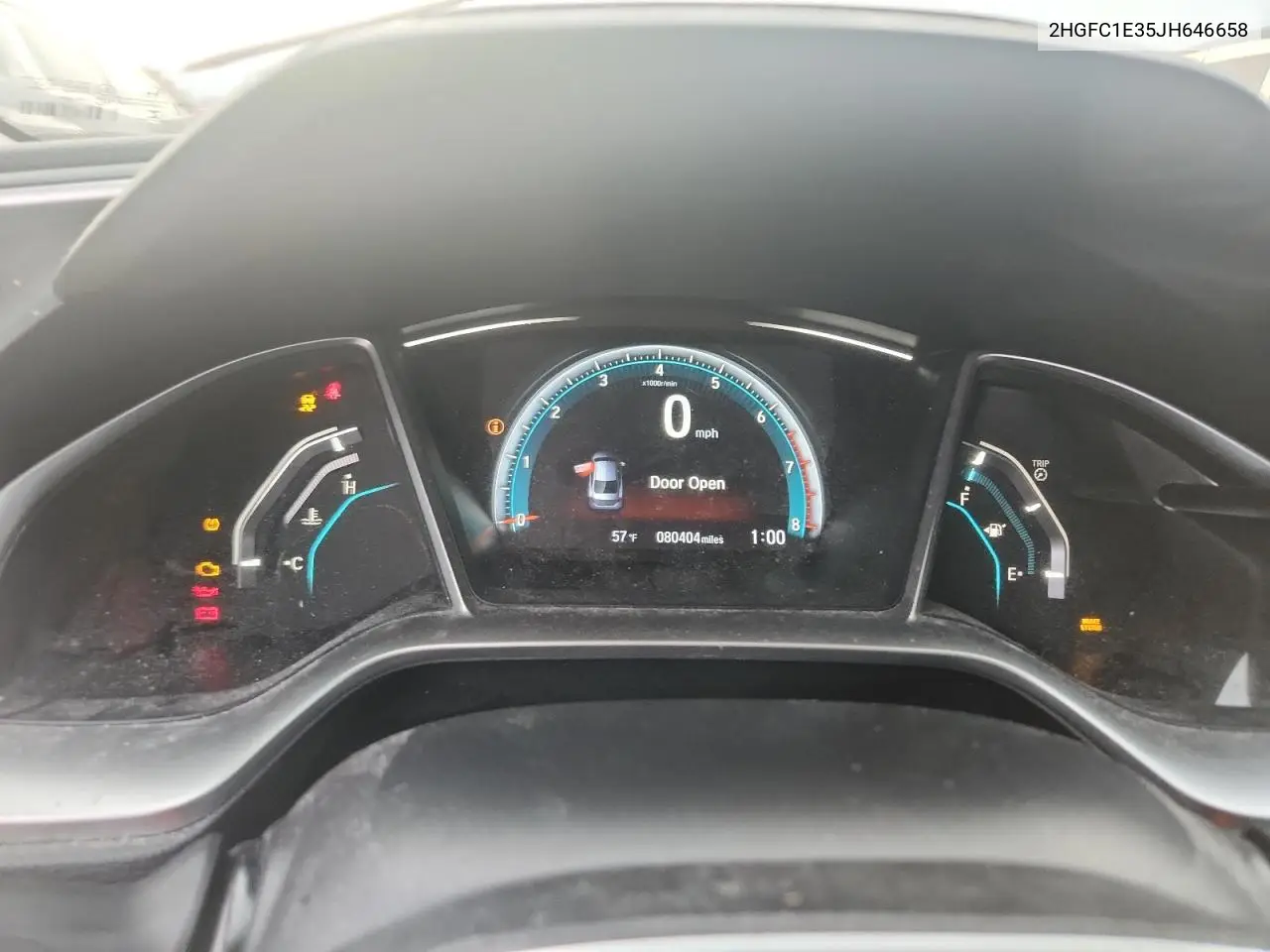 2HGFC1E35JH646658 2018 Honda Civic Ex