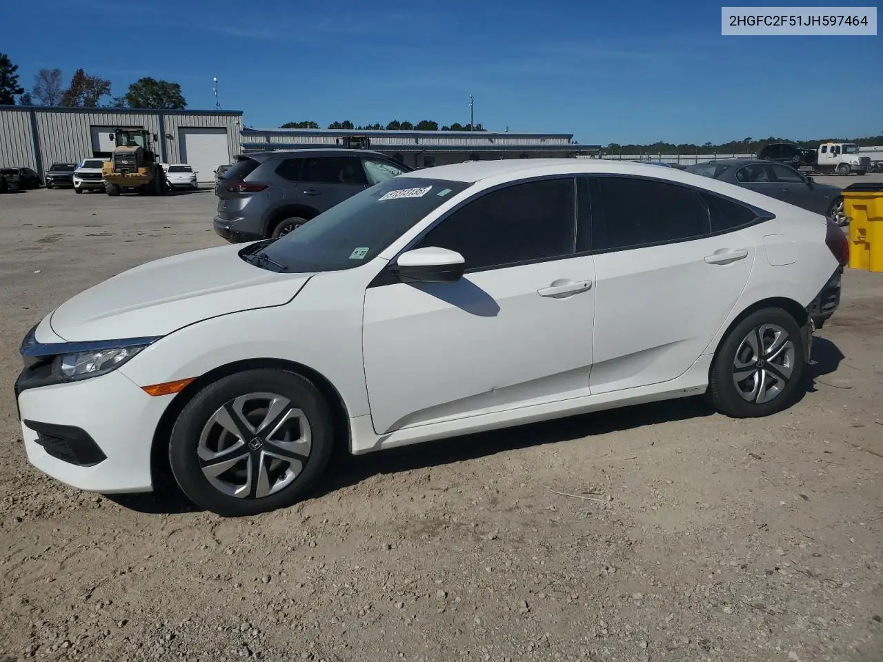 2HGFC2F51JH597464 2018 Honda Civic Lx