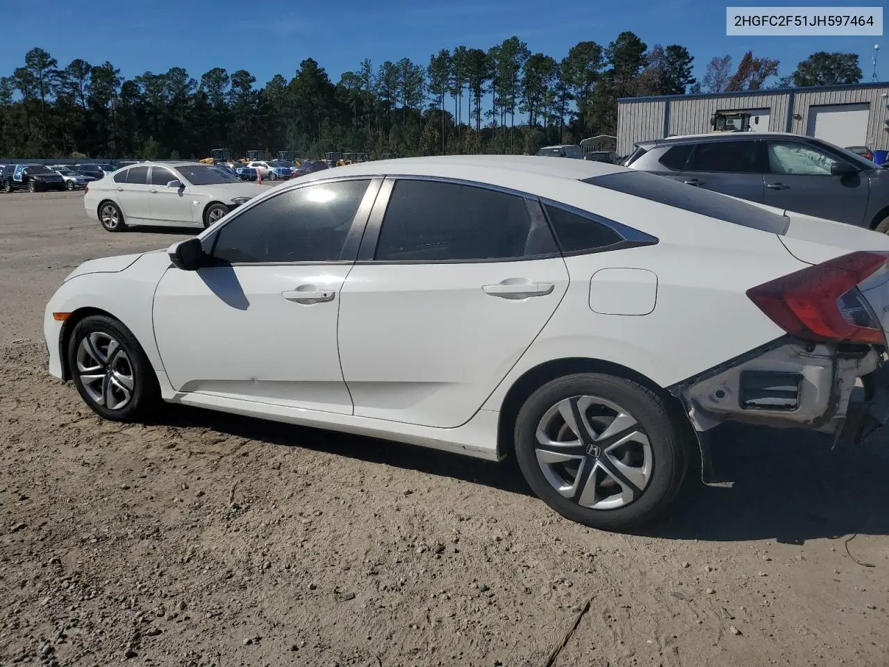 2HGFC2F51JH597464 2018 Honda Civic Lx