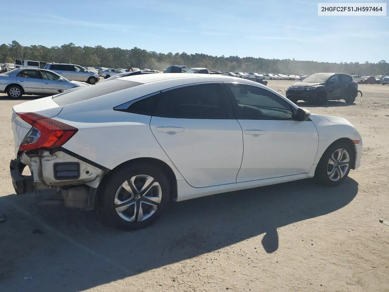 2HGFC2F51JH597464 2018 Honda Civic Lx
