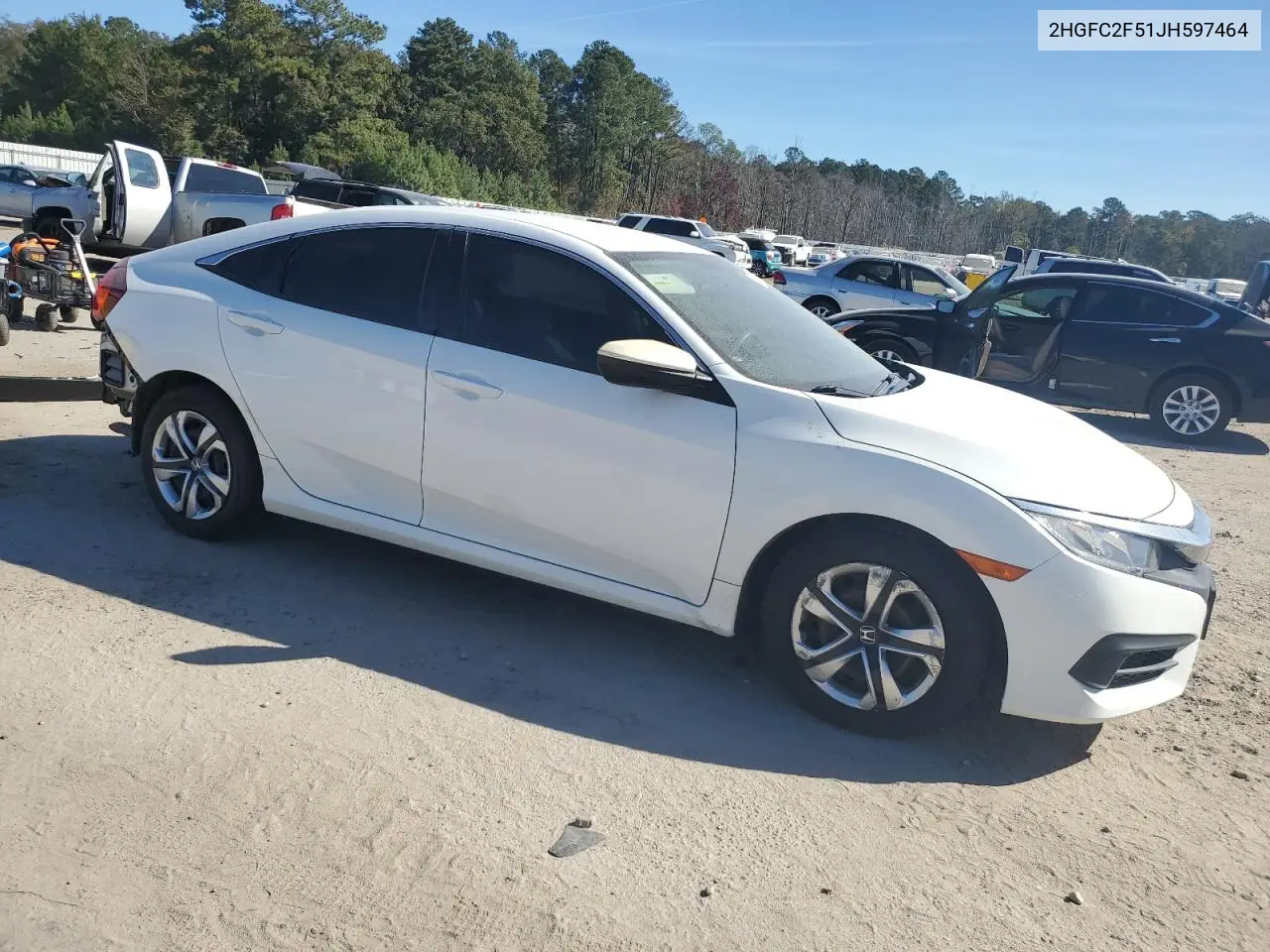 2HGFC2F51JH597464 2018 Honda Civic Lx