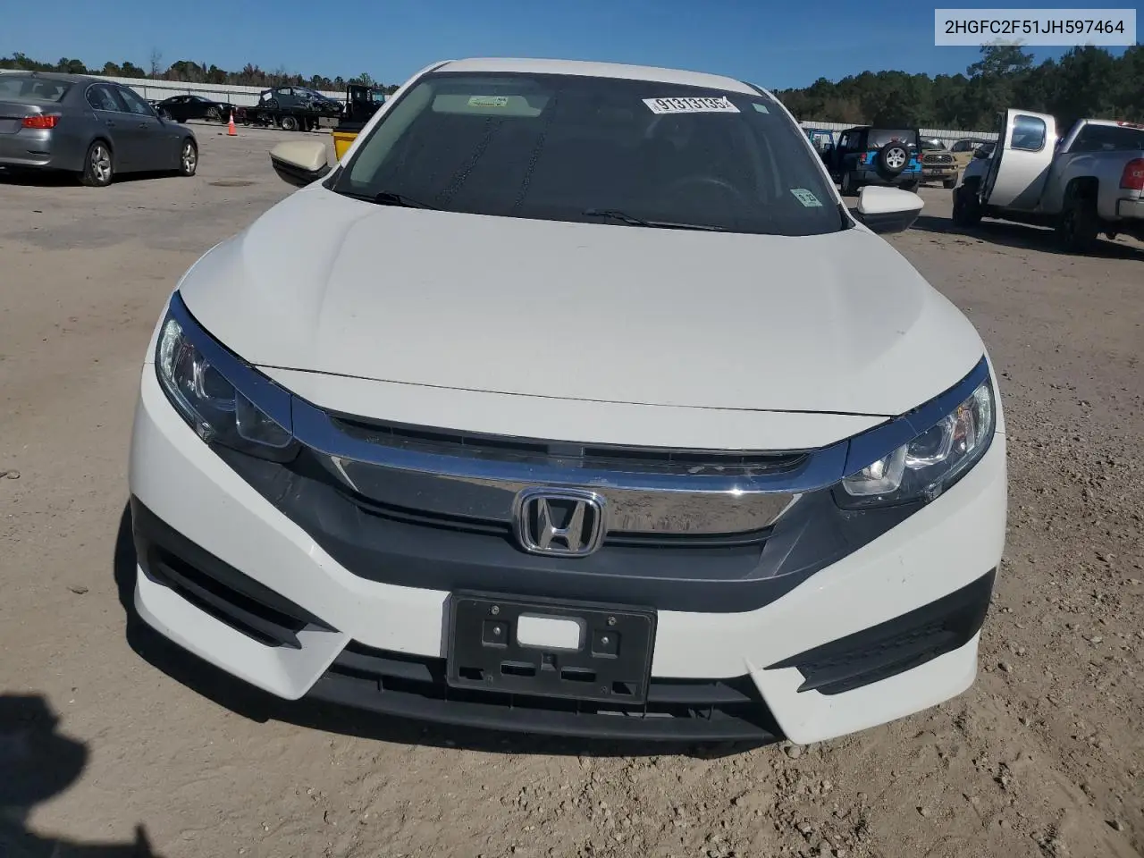 2HGFC2F51JH597464 2018 Honda Civic Lx