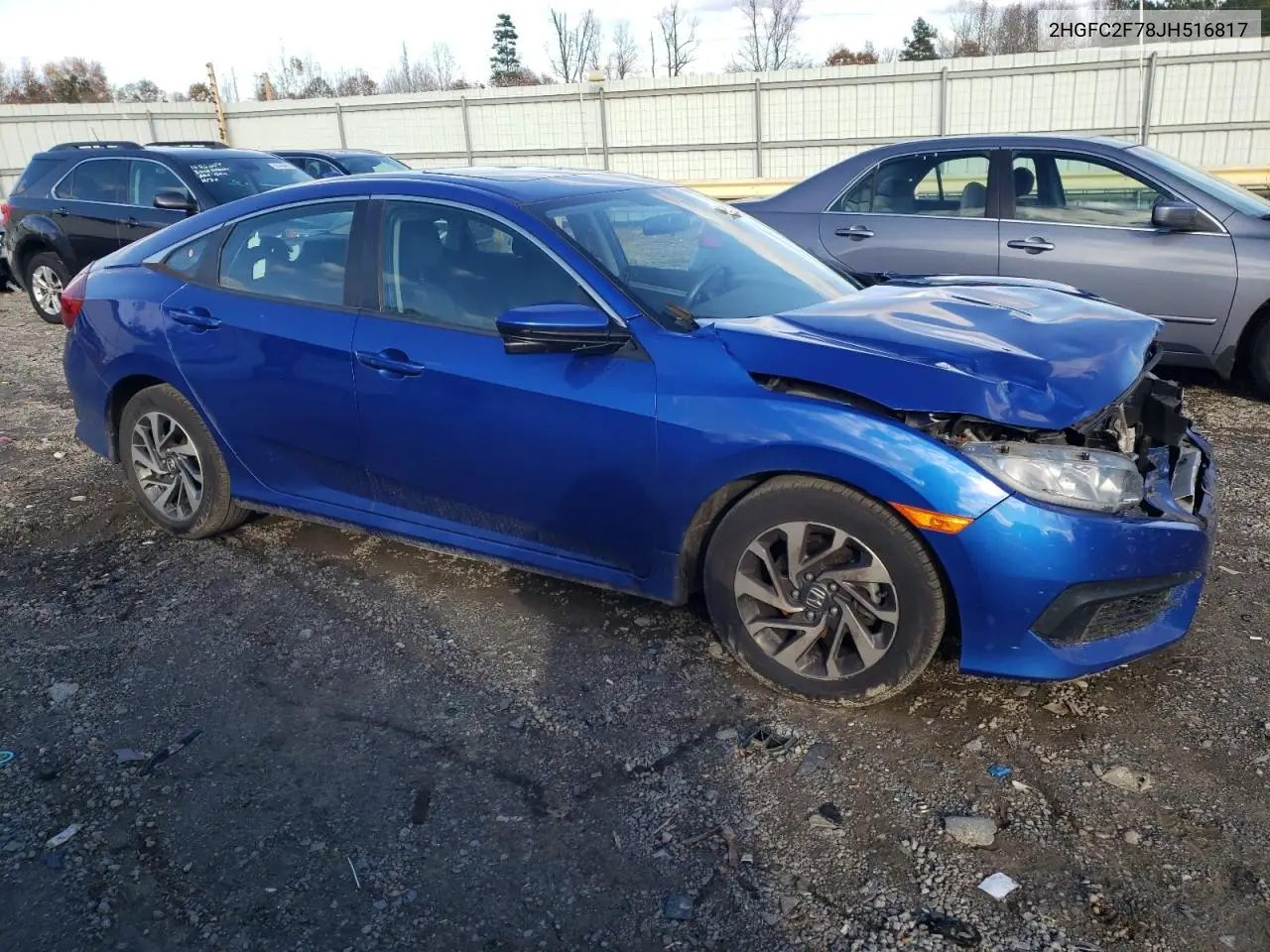 2HGFC2F78JH516817 2018 Honda Civic Ex