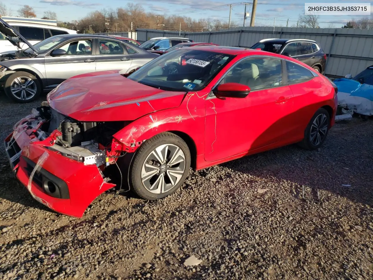 2HGFC3B35JH353715 2018 Honda Civic Ex