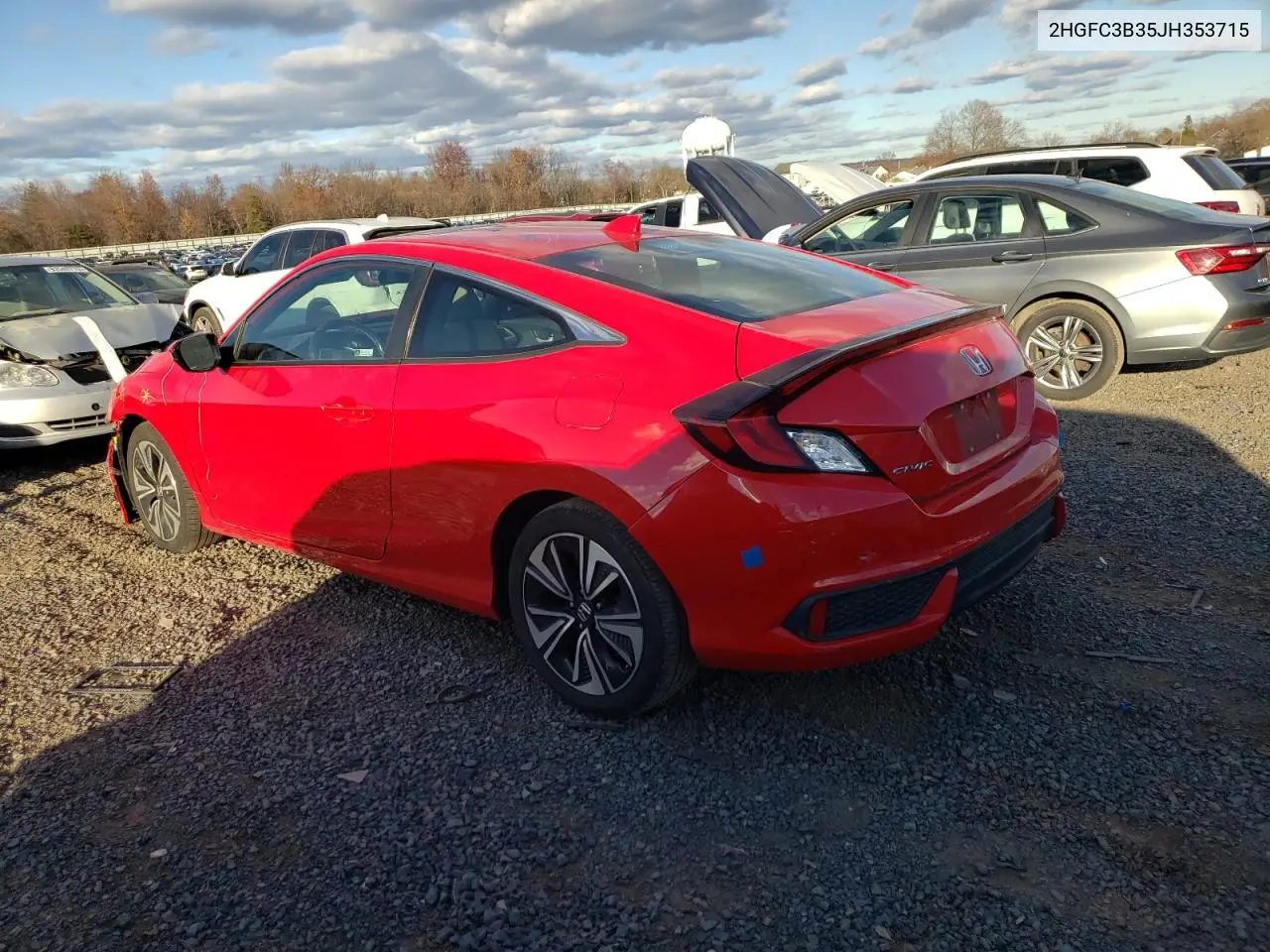 2HGFC3B35JH353715 2018 Honda Civic Ex
