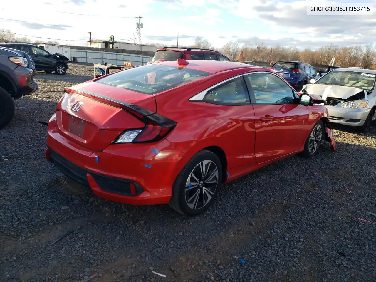 2HGFC3B35JH353715 2018 Honda Civic Ex