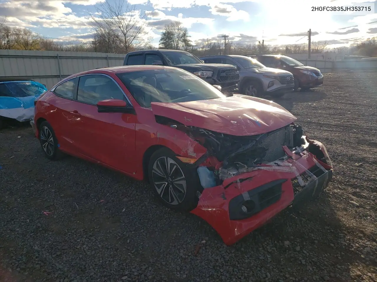 2HGFC3B35JH353715 2018 Honda Civic Ex