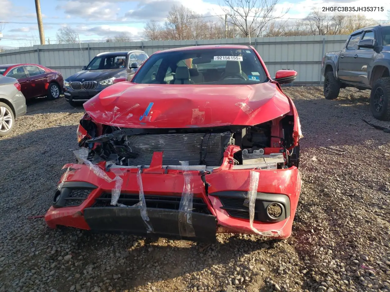 2HGFC3B35JH353715 2018 Honda Civic Ex