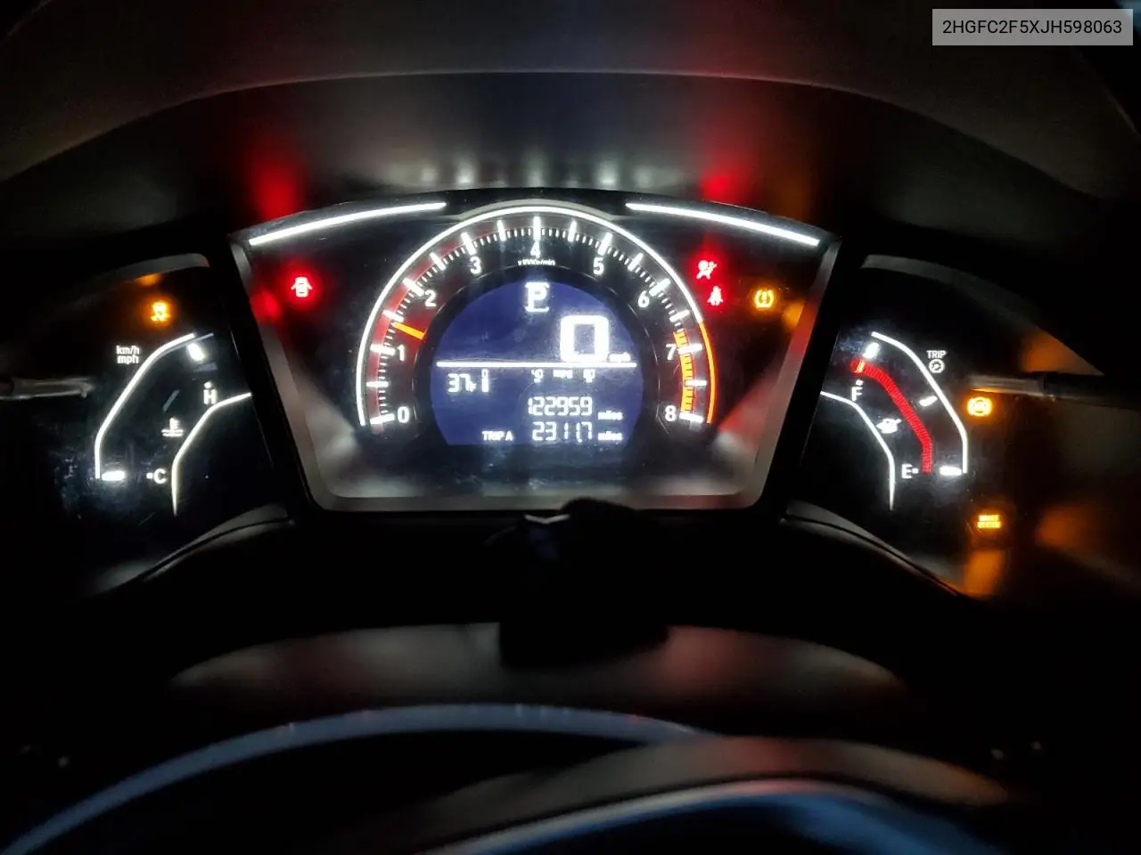 2HGFC2F5XJH598063 2018 Honda Civic Lx