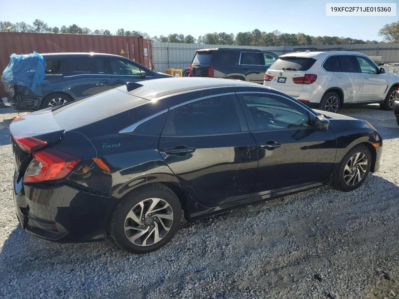 19XFC2F71JE015360 2018 Honda Civic Ex