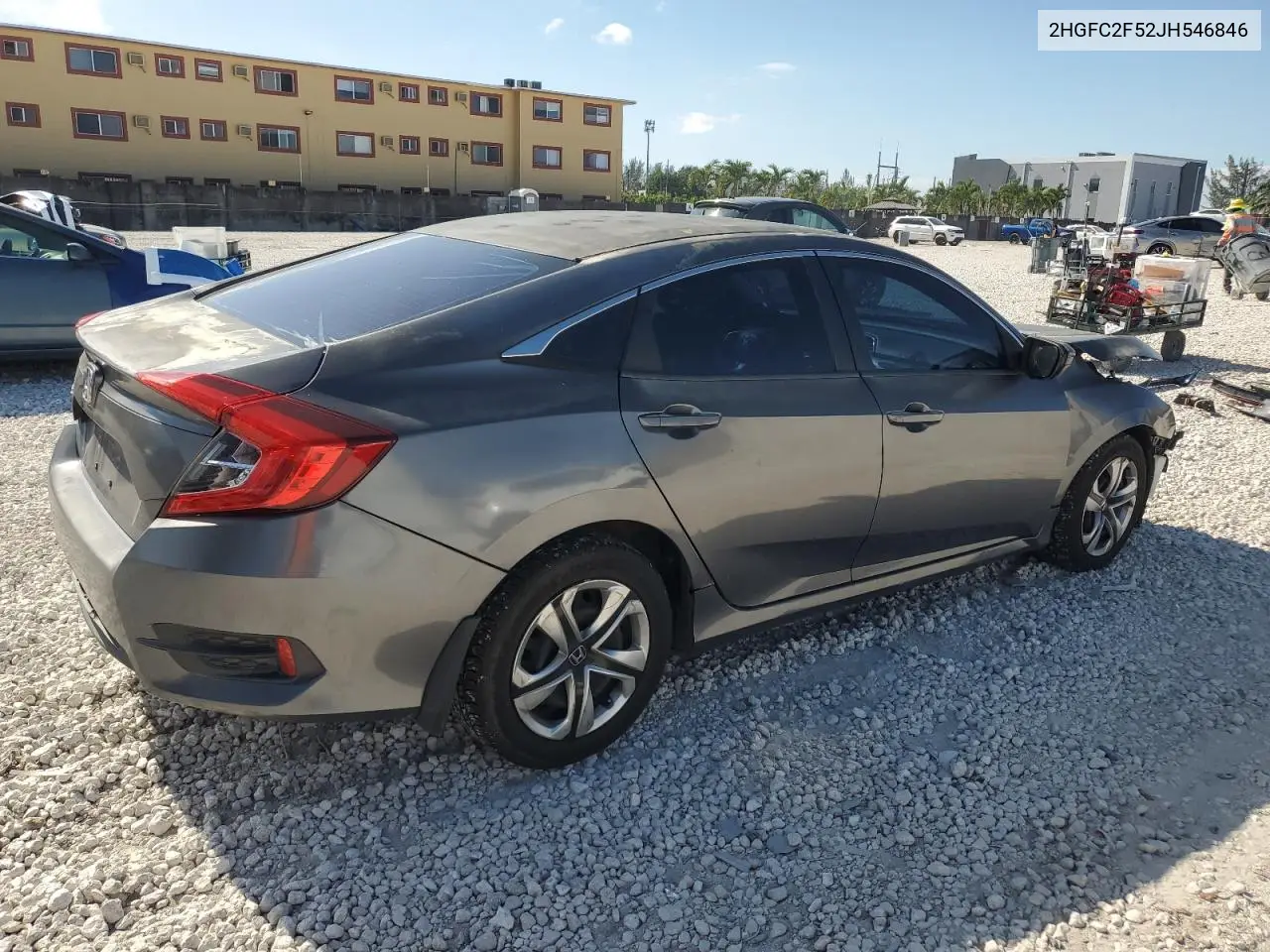2HGFC2F52JH546846 2018 Honda Civic Lx