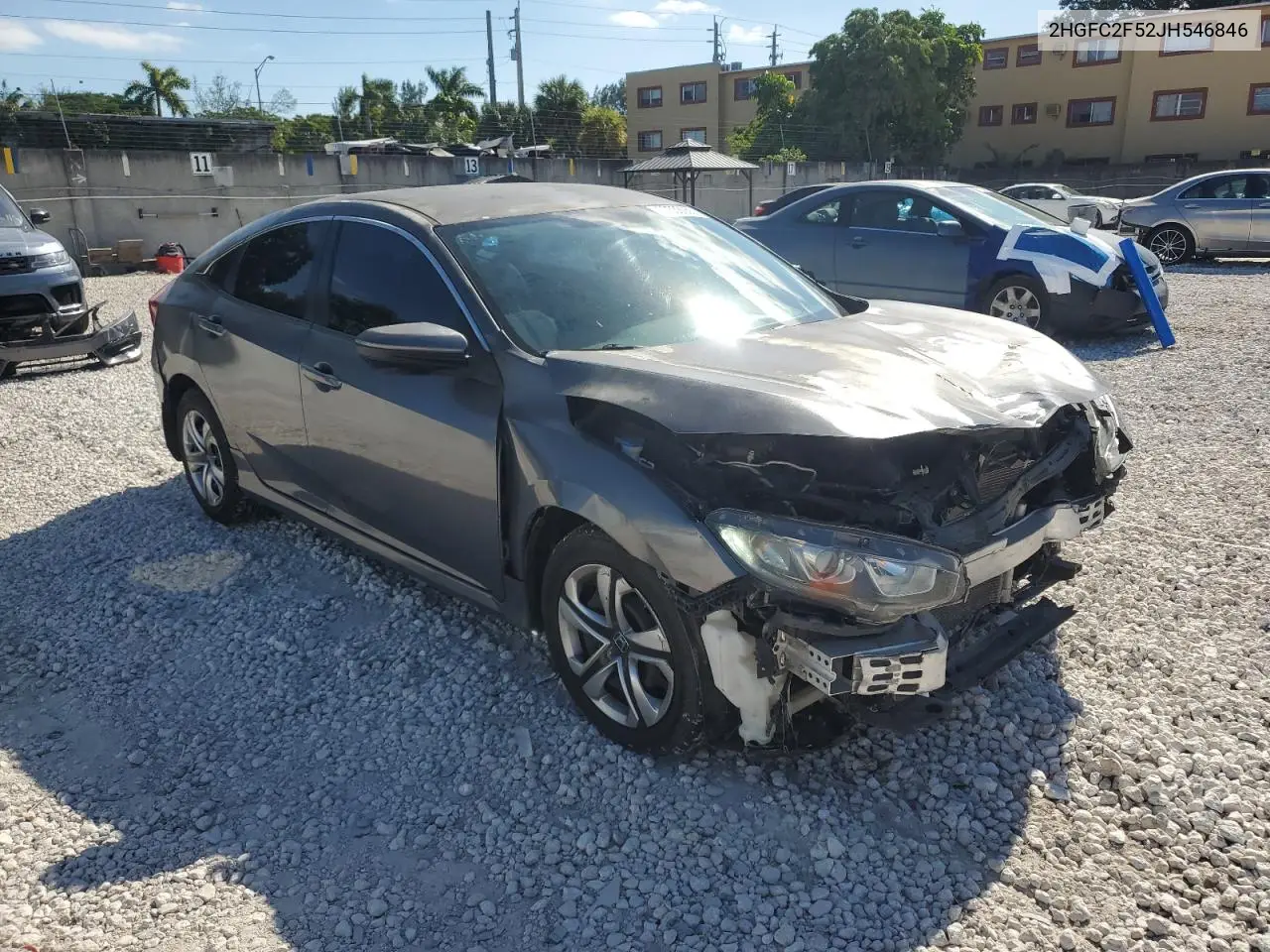 2HGFC2F52JH546846 2018 Honda Civic Lx