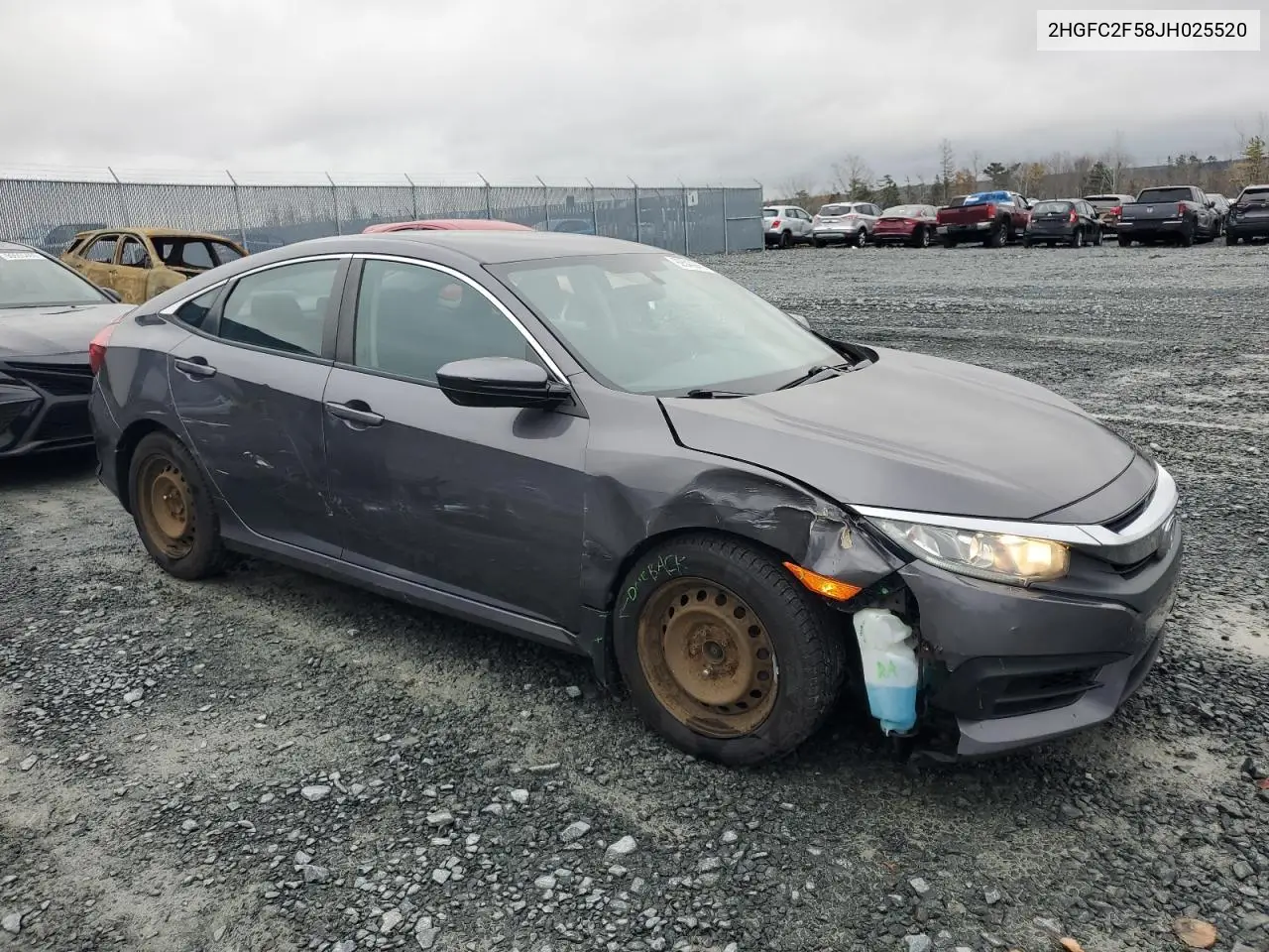 2HGFC2F58JH025520 2018 Honda Civic Lx