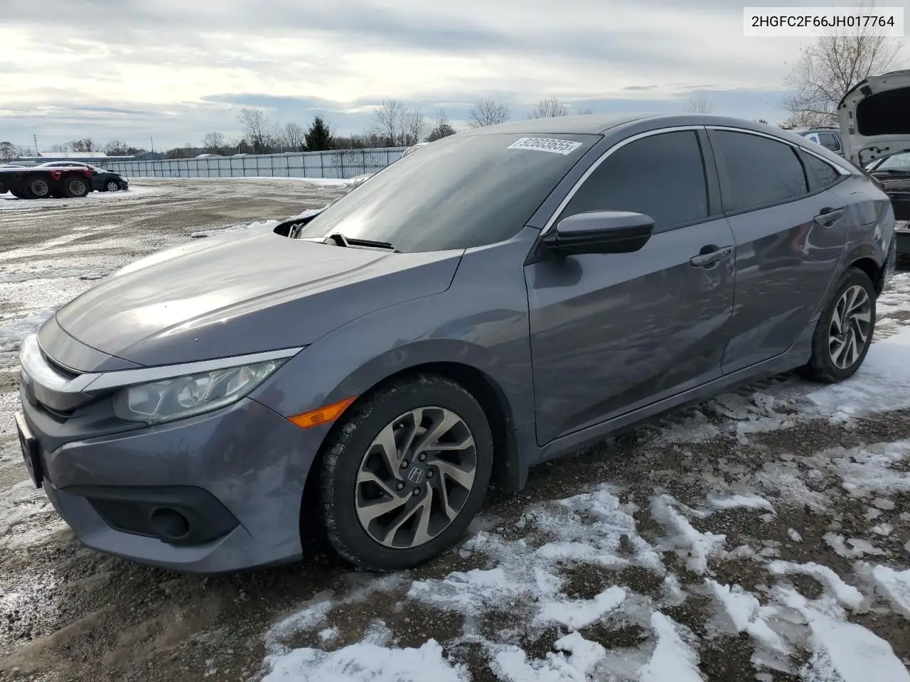 2HGFC2F66JH017764 2018 Honda Civic Lx