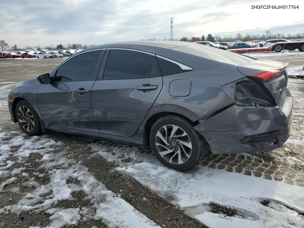 2HGFC2F66JH017764 2018 Honda Civic Lx