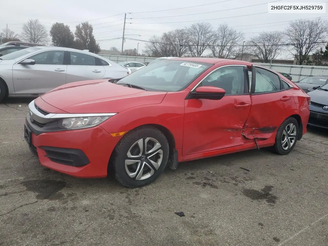 2HGFC2F5XJH529759 2018 Honda Civic Lx