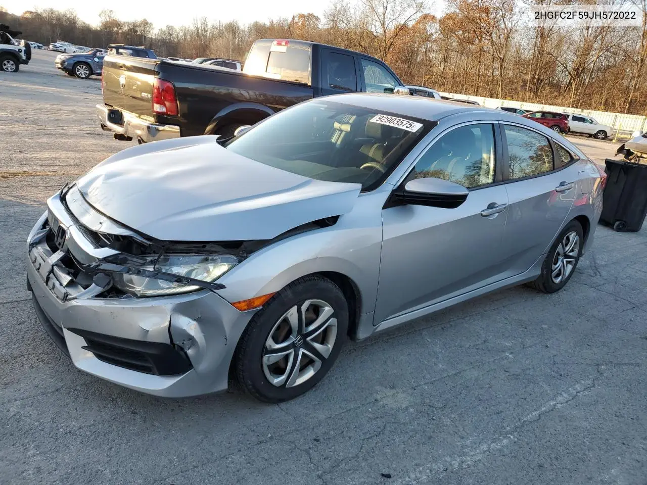2HGFC2F59JH572022 2018 Honda Civic Lx