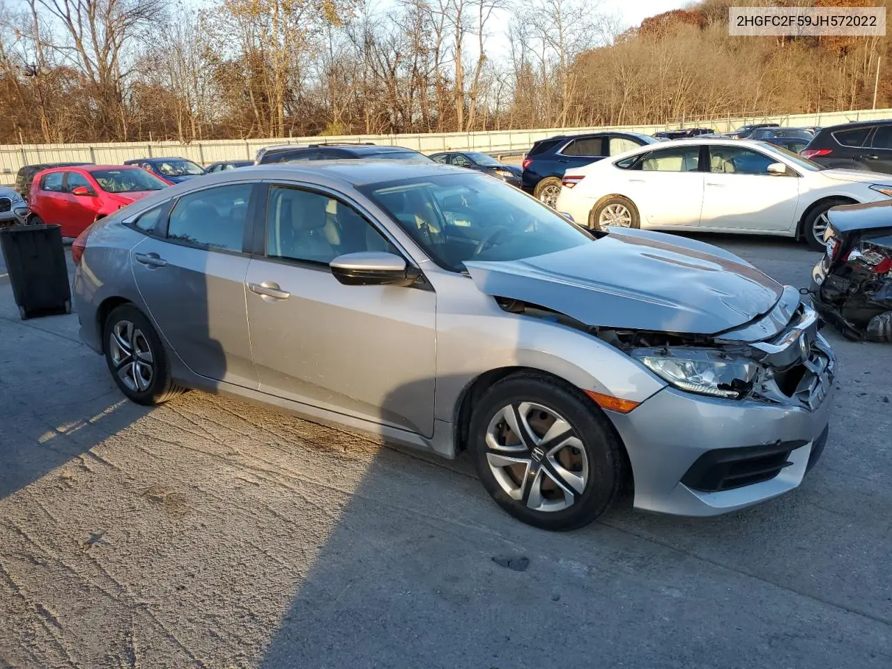 2HGFC2F59JH572022 2018 Honda Civic Lx