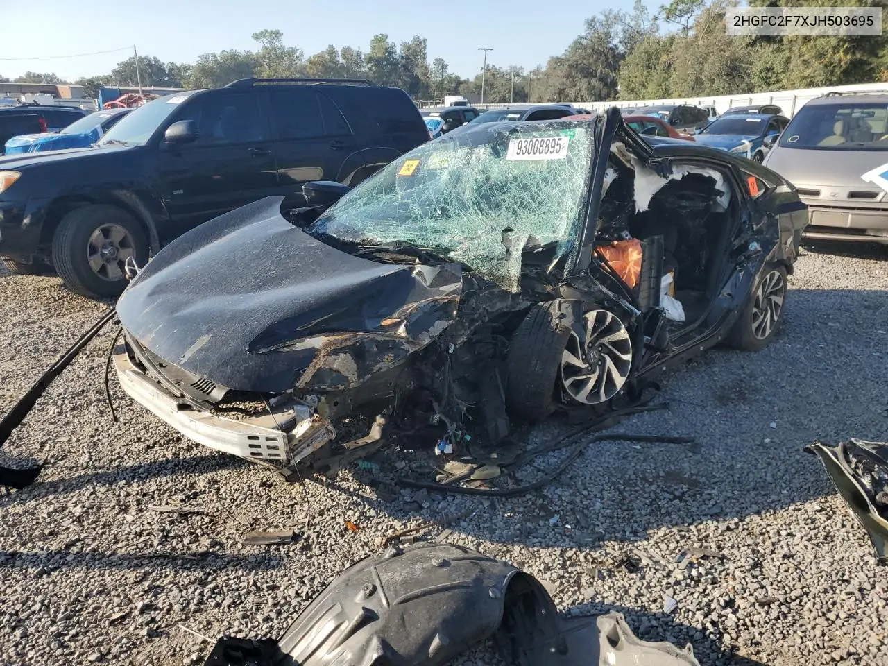 2HGFC2F7XJH503695 2018 Honda Civic Ex