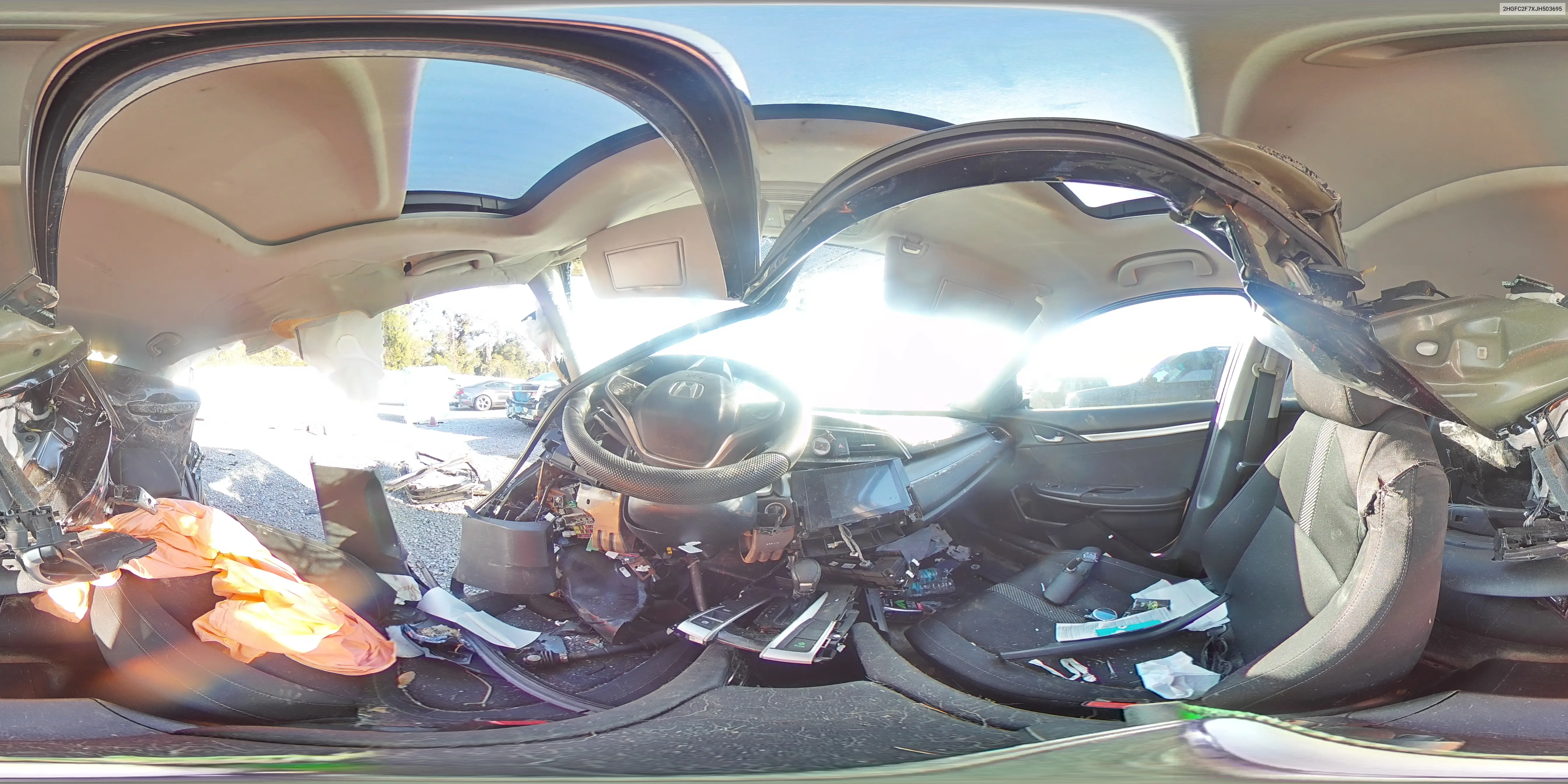 2HGFC2F7XJH503695 2018 Honda Civic Ex