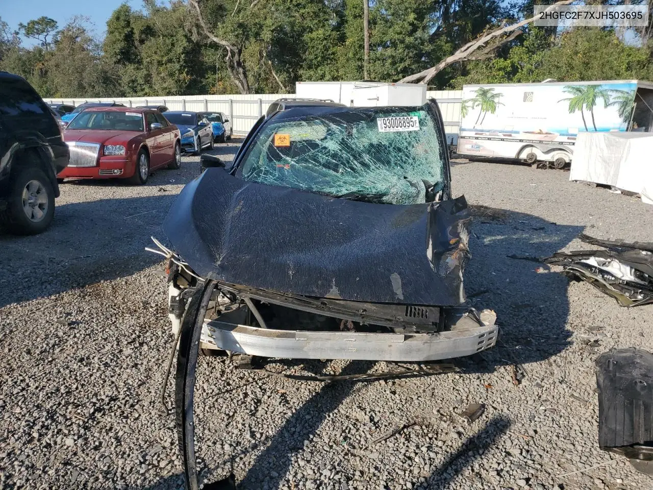 2HGFC2F7XJH503695 2018 Honda Civic Ex