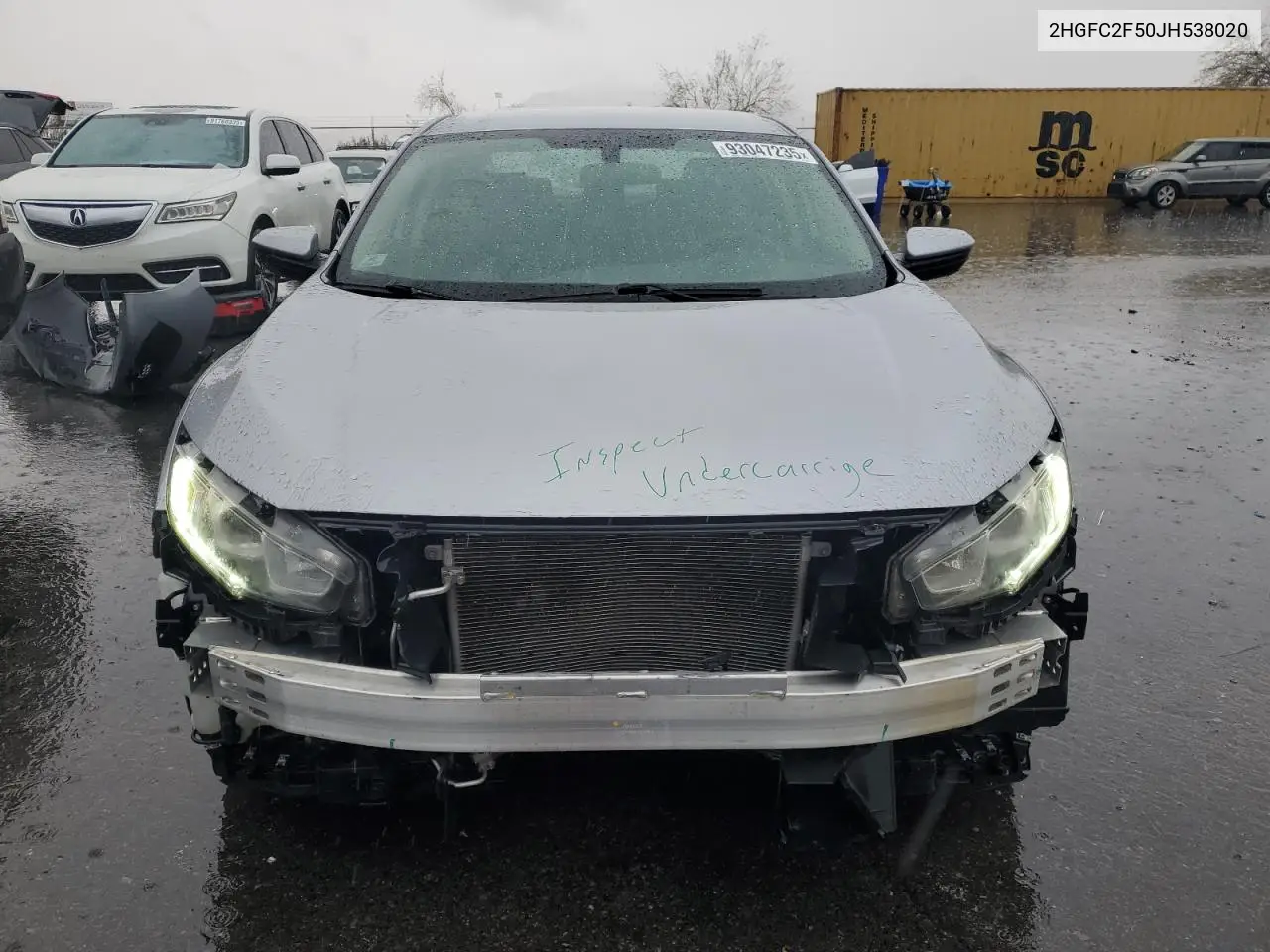 2HGFC2F50JH538020 2018 Honda Civic Lx