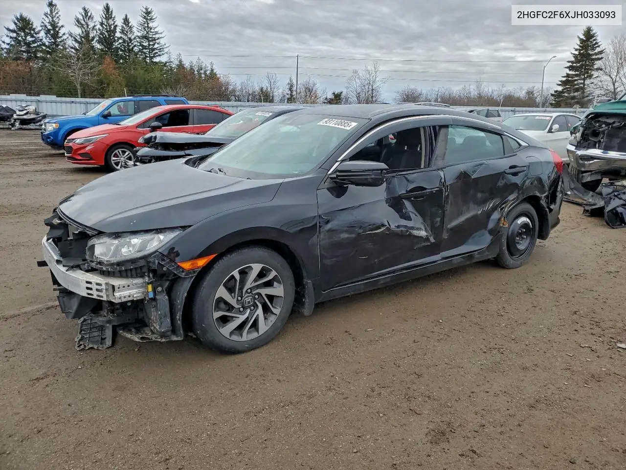 2HGFC2F6XJH033093 2018 Honda Civic Lx