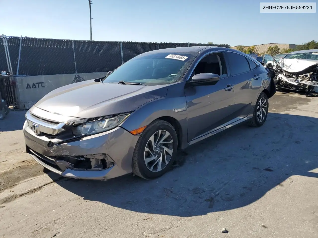 2HGFC2F76JH559231 2018 Honda Civic Ex