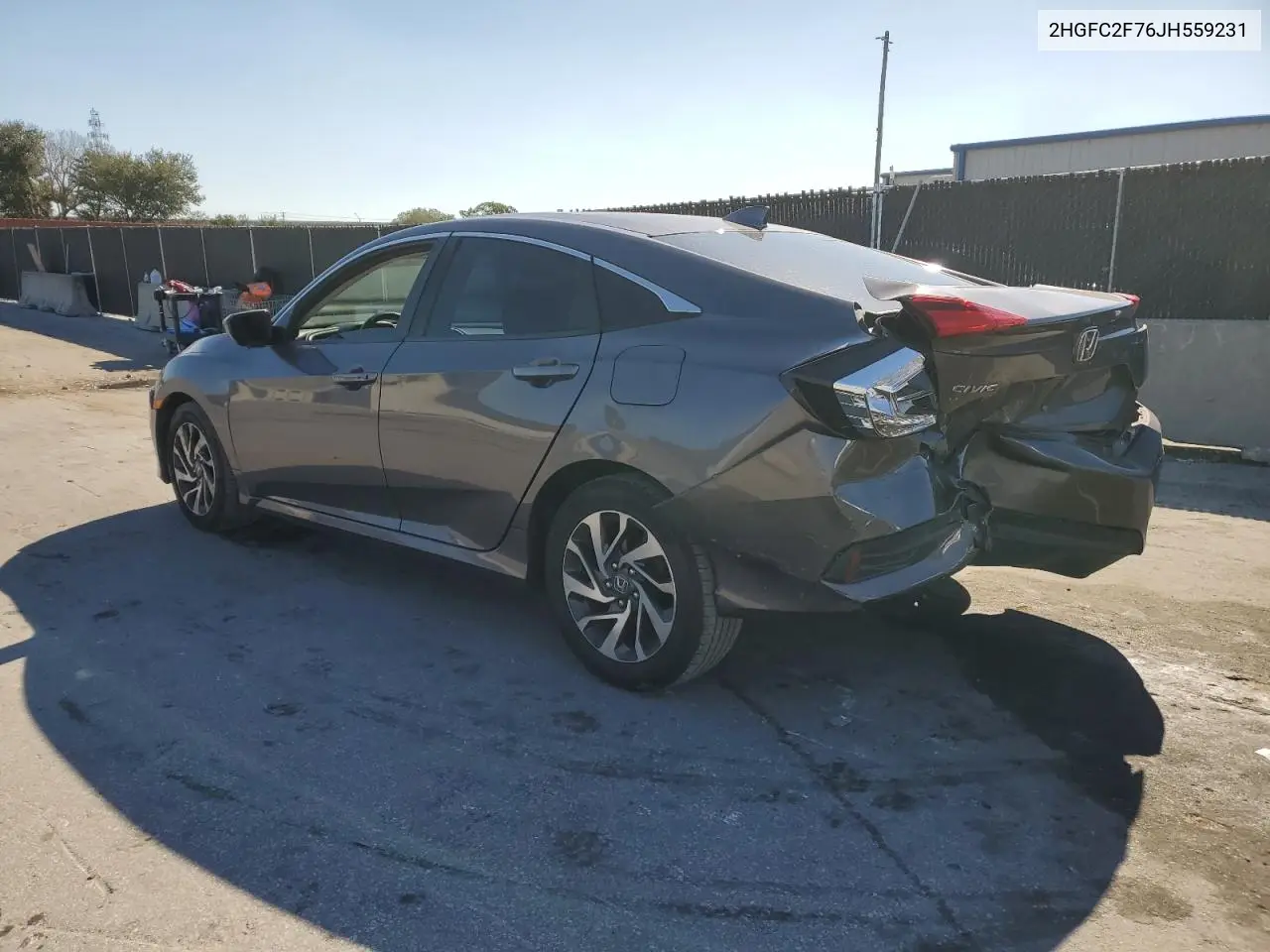 2HGFC2F76JH559231 2018 Honda Civic Ex
