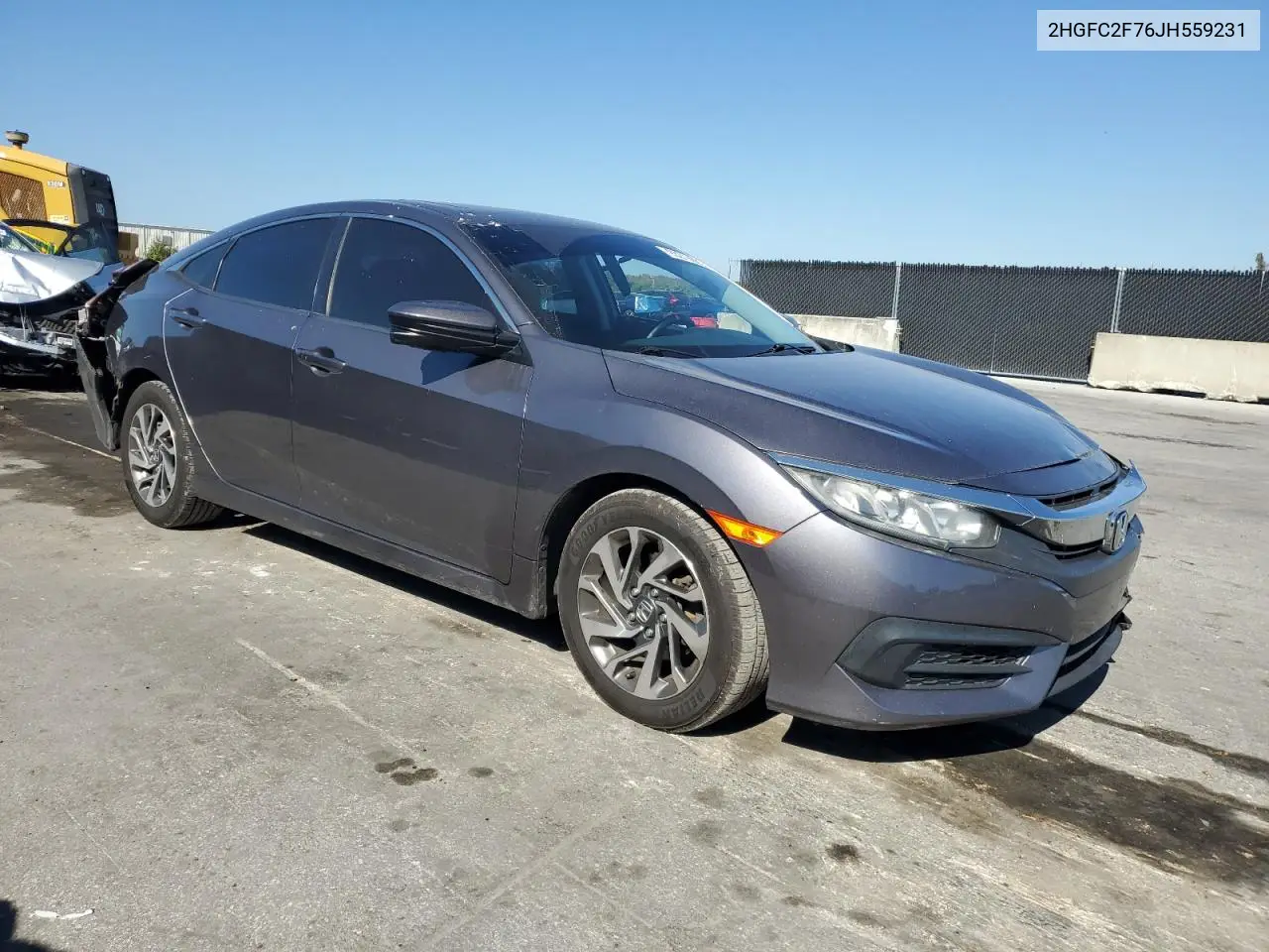 2HGFC2F76JH559231 2018 Honda Civic Ex