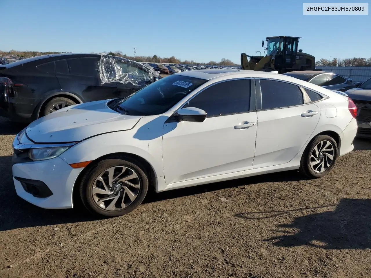 2HGFC2F83JH570809 2018 Honda Civic Ex