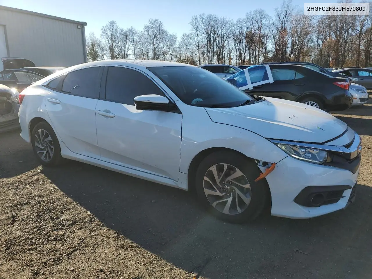 2HGFC2F83JH570809 2018 Honda Civic Ex
