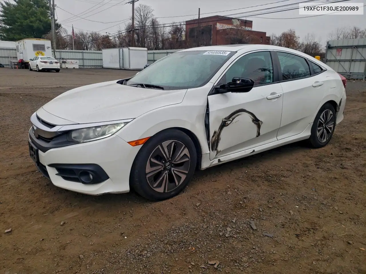 19XFC1F30JE200989 2018 Honda Civic Ex