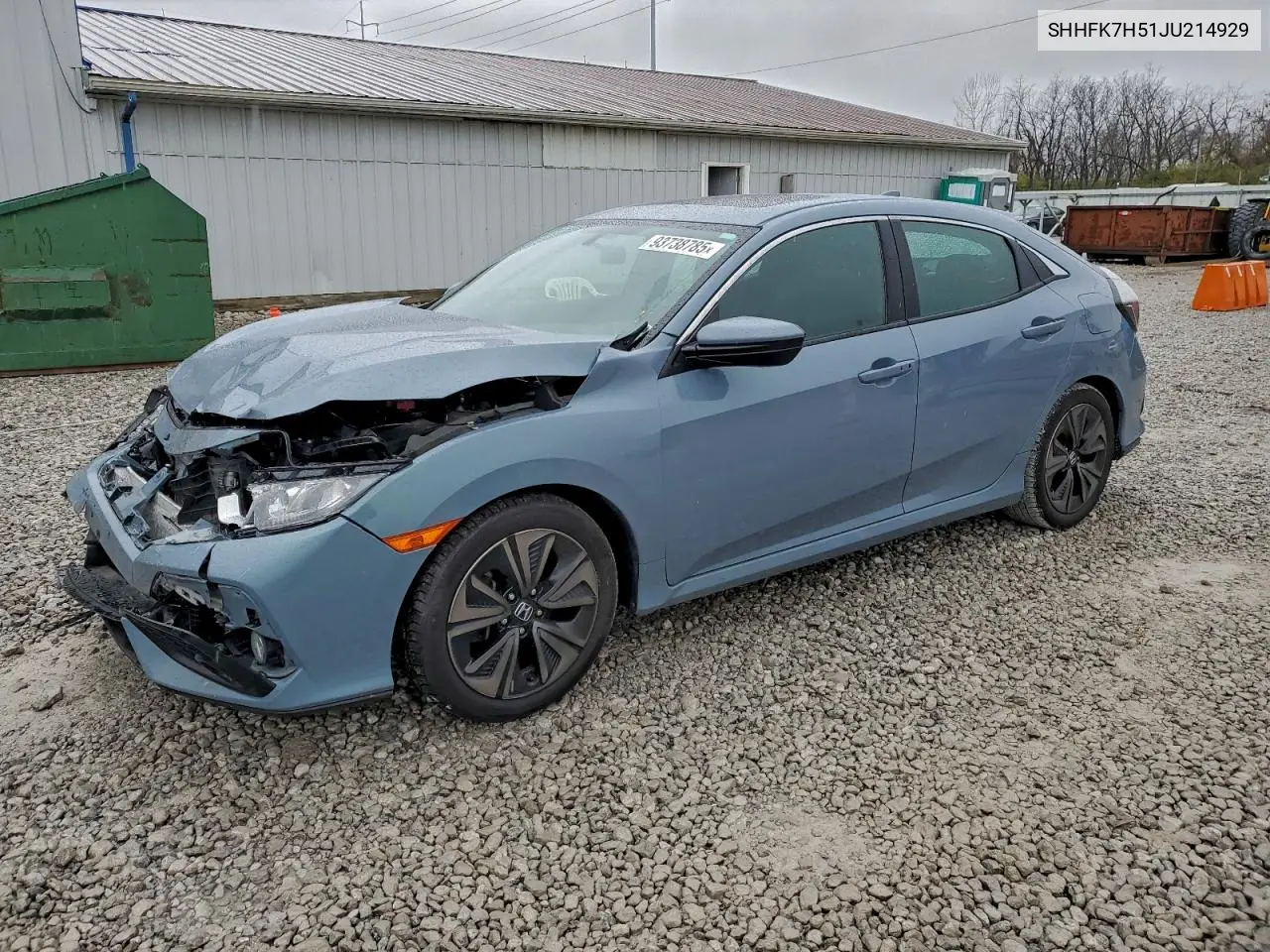 SHHFK7H51JU214929 2018 Honda Civic Ex