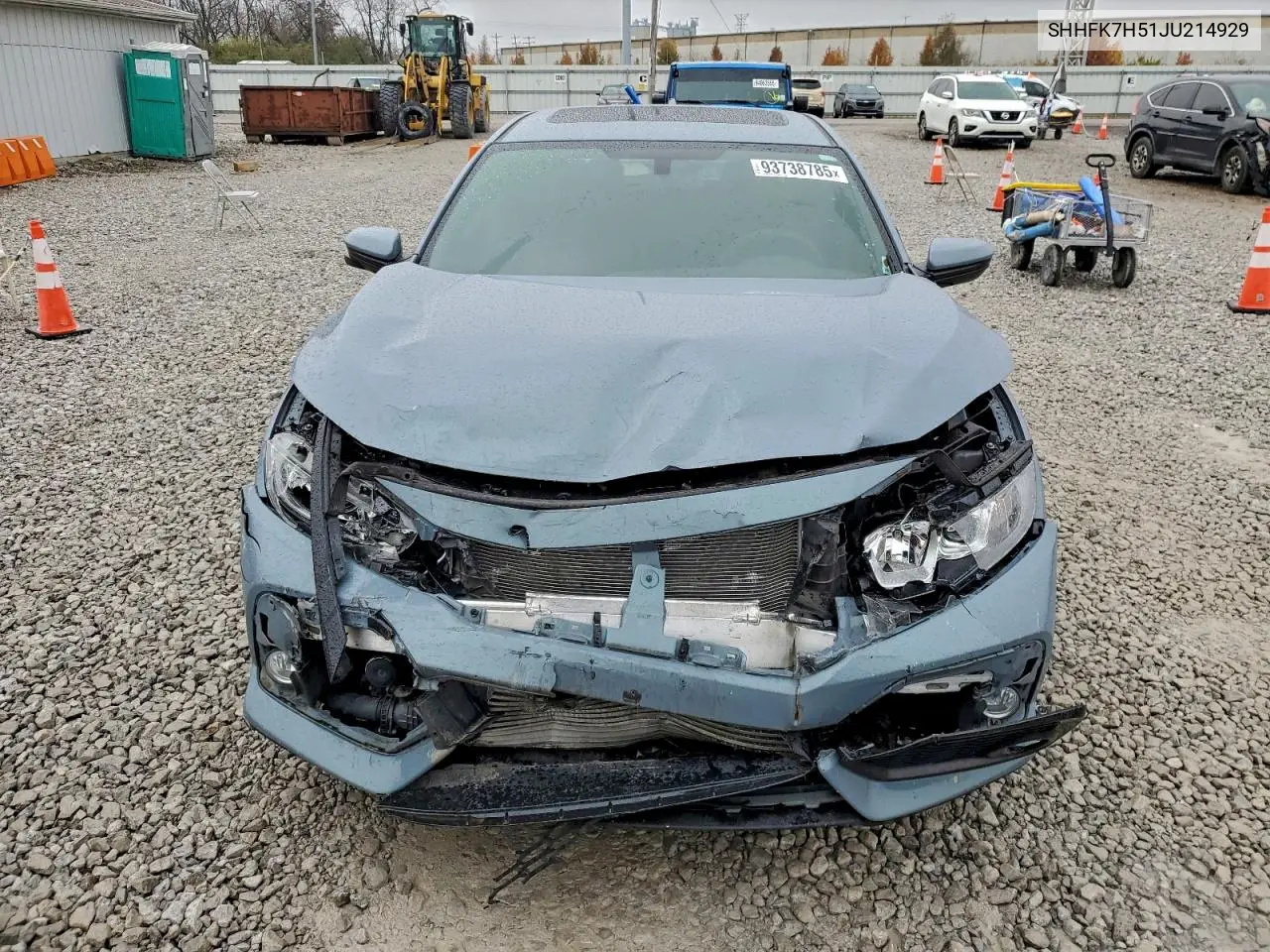 SHHFK7H51JU214929 2018 Honda Civic Ex